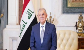 الرئيس رشيد يؤكد دعم العراق إلى إيران في هذا الظرف الصعب