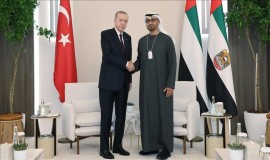 أردوغان ونظيره الإماراتي يبحثان العلاقات الثنائية وملفات إقليمية ودولية