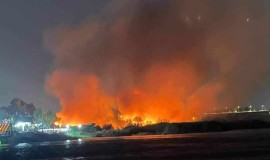 الدفاع المدني يخمد حريقاً اندلع بمساحات من الحشائش المتيبسة في نينوى